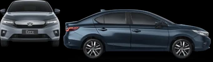2 Carros Honda New City 2024 de frente e de perfil