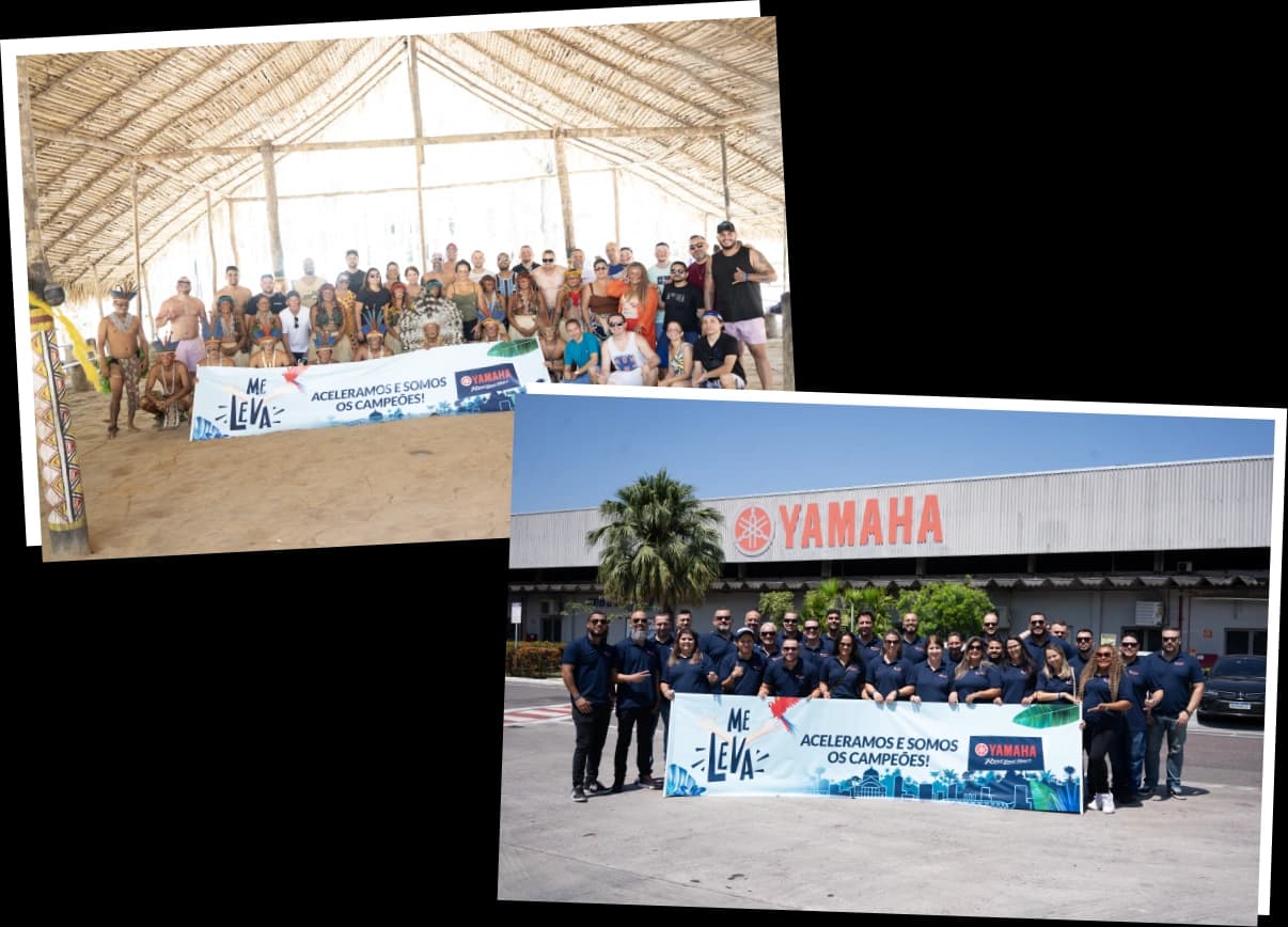 Melhores momentos premiação da campanha de incentivo Me Leva Yamaha. Experiência exclusiva com tribo indigina em Manaus e Ganhadores na experiência da fábrica da Yamaha em Manaus